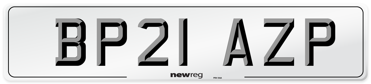 BP21 AZP Number Plate from New Reg